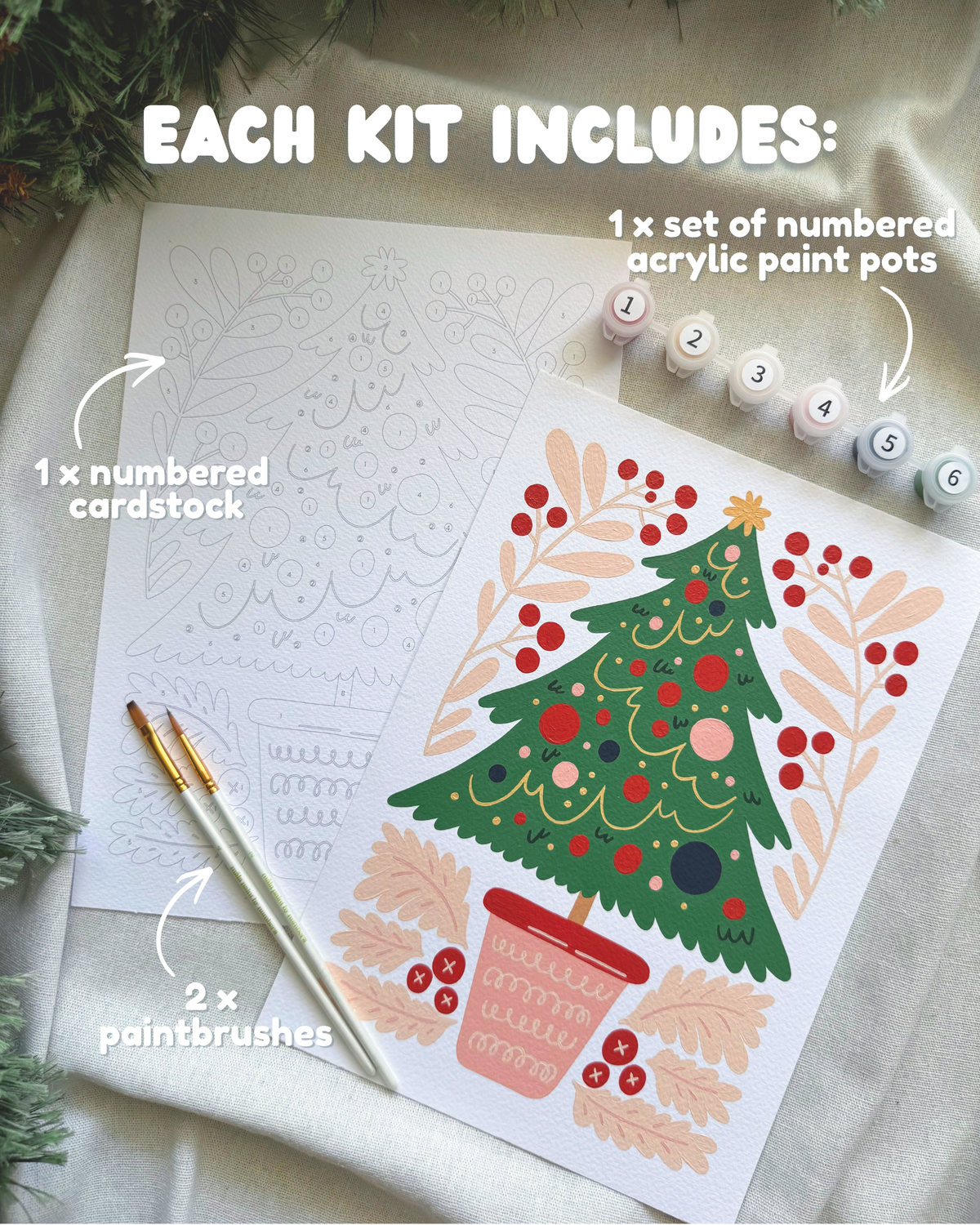 "O Christmas Tree" A4 Paint by Number Kit
