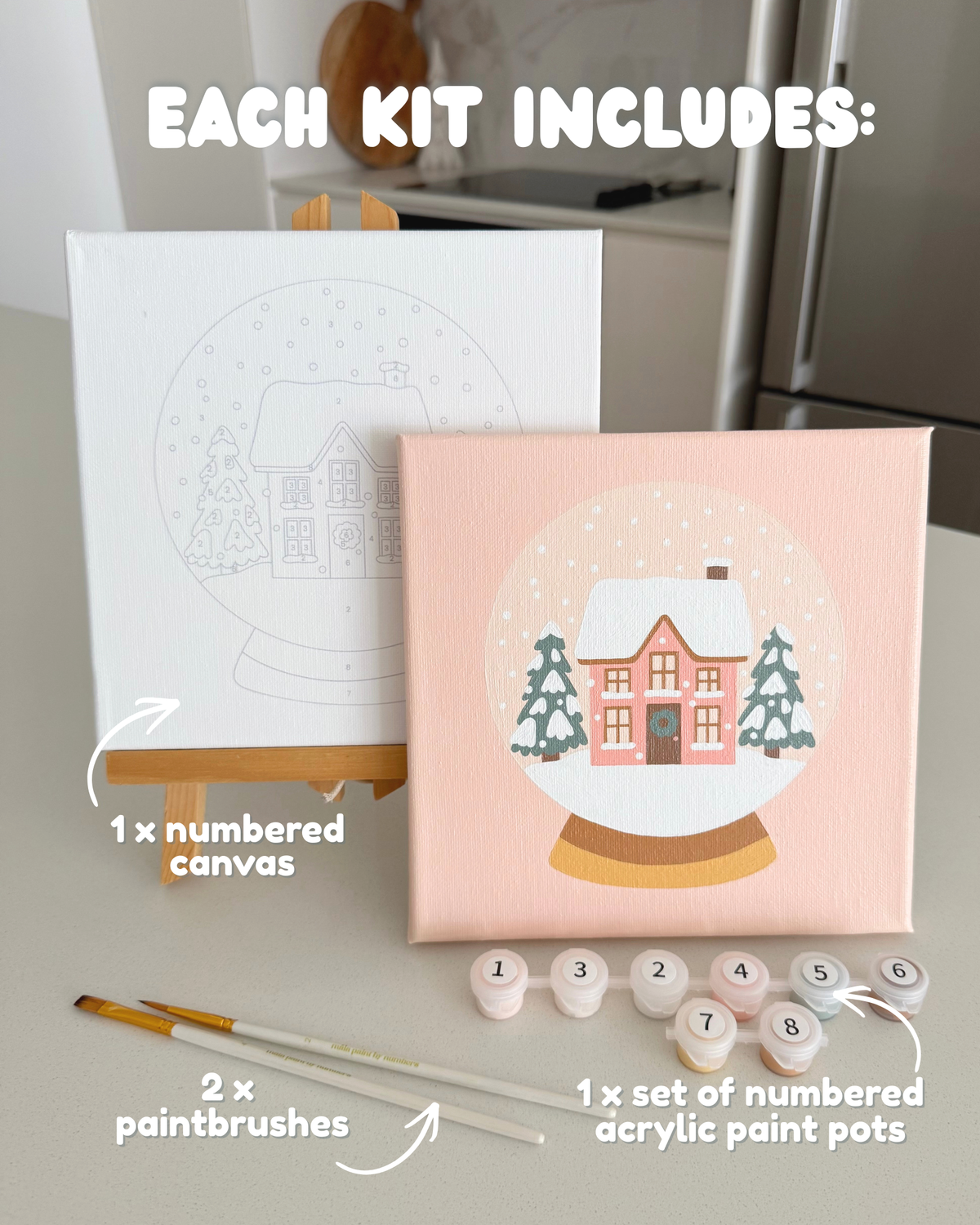 MÅLA x ASHLEIGH GREEN "Let it Snow" 8x8 Paint by Number Kit