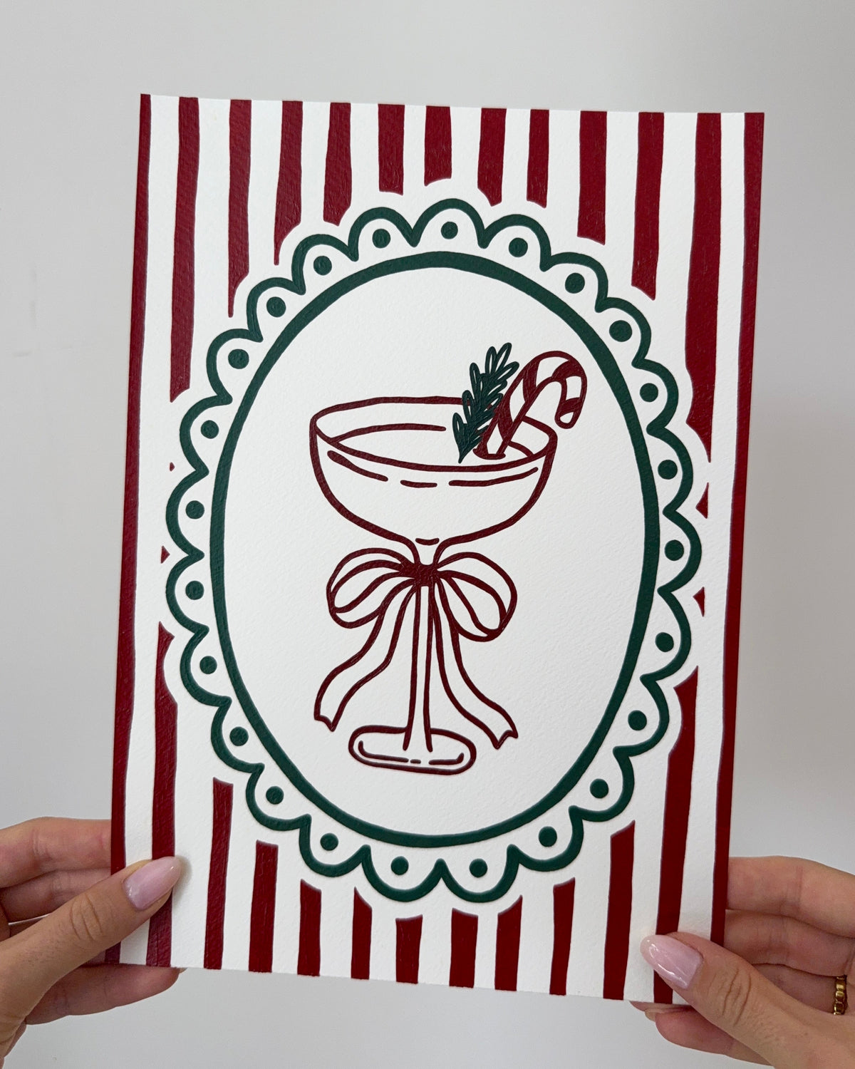 "Mistletoe Martini" A4 Paint by Number Kit